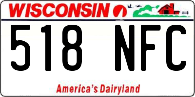 WI license plate 518NFC