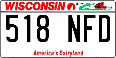 WI license plate 518NFD