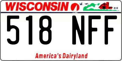 WI license plate 518NFF