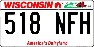 WI license plate 518NFH