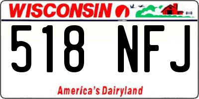 WI license plate 518NFJ
