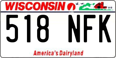WI license plate 518NFK