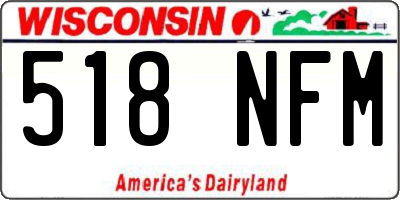 WI license plate 518NFM