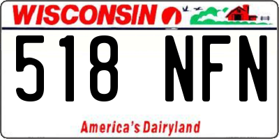 WI license plate 518NFN