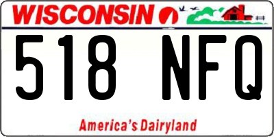 WI license plate 518NFQ