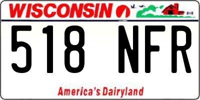 WI license plate 518NFR