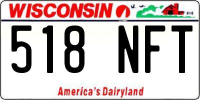 WI license plate 518NFT