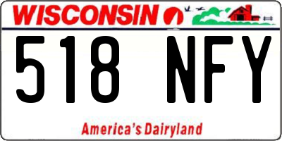 WI license plate 518NFY