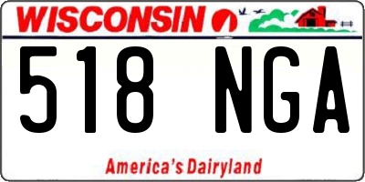 WI license plate 518NGA