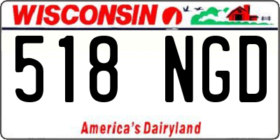 WI license plate 518NGD