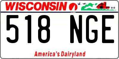WI license plate 518NGE