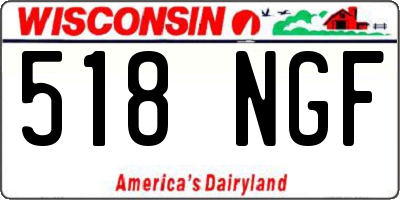 WI license plate 518NGF