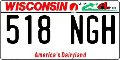 WI license plate 518NGH