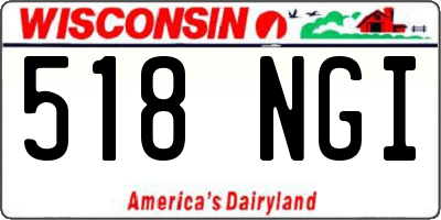 WI license plate 518NGI