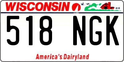 WI license plate 518NGK