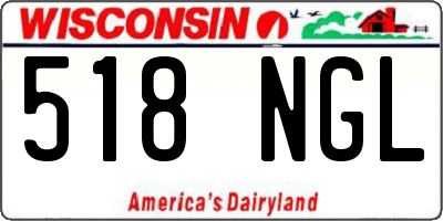 WI license plate 518NGL