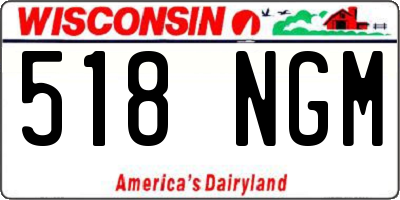 WI license plate 518NGM