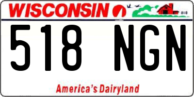 WI license plate 518NGN