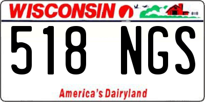 WI license plate 518NGS
