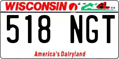 WI license plate 518NGT