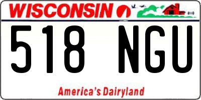 WI license plate 518NGU