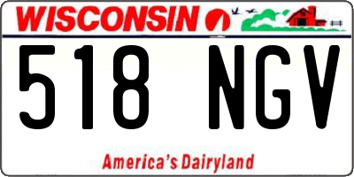 WI license plate 518NGV
