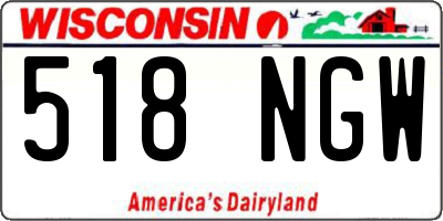 WI license plate 518NGW