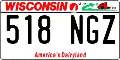 WI license plate 518NGZ