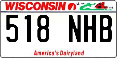 WI license plate 518NHB