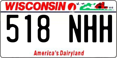 WI license plate 518NHH