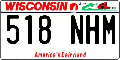 WI license plate 518NHM
