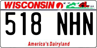 WI license plate 518NHN