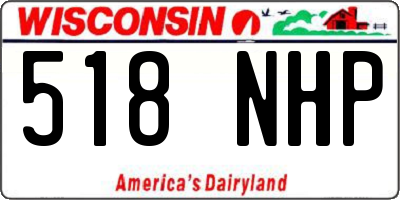 WI license plate 518NHP