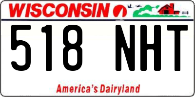 WI license plate 518NHT
