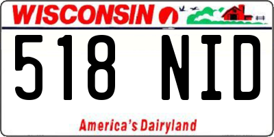WI license plate 518NID
