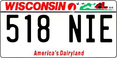 WI license plate 518NIE