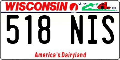 WI license plate 518NIS