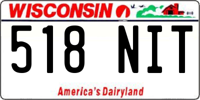 WI license plate 518NIT