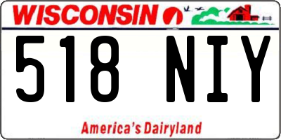 WI license plate 518NIY