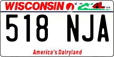 WI license plate 518NJA