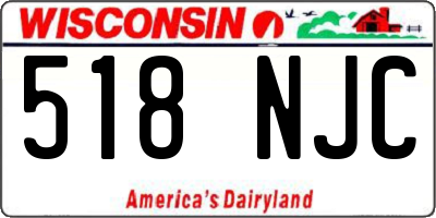 WI license plate 518NJC