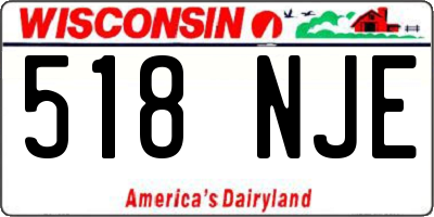 WI license plate 518NJE