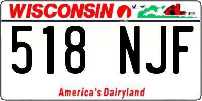 WI license plate 518NJF