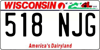 WI license plate 518NJG