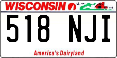 WI license plate 518NJI