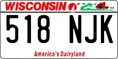 WI license plate 518NJK