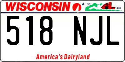 WI license plate 518NJL