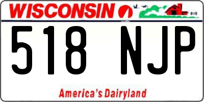 WI license plate 518NJP