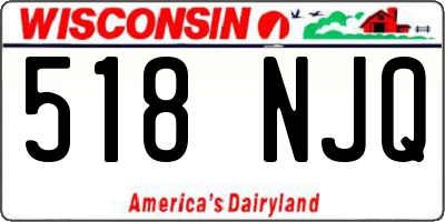 WI license plate 518NJQ