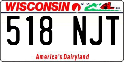 WI license plate 518NJT